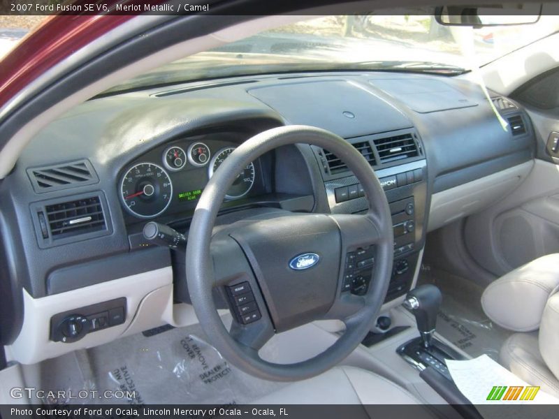 Merlot Metallic / Camel 2007 Ford Fusion SE V6