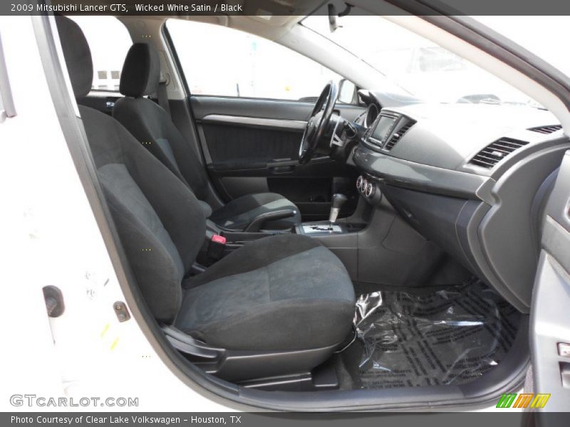 Wicked White Satin / Black 2009 Mitsubishi Lancer GTS