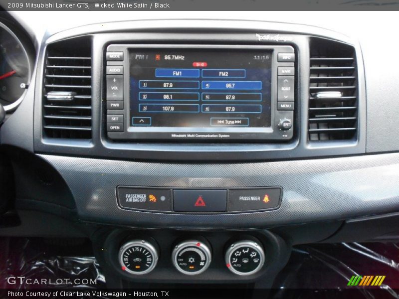 Wicked White Satin / Black 2009 Mitsubishi Lancer GTS