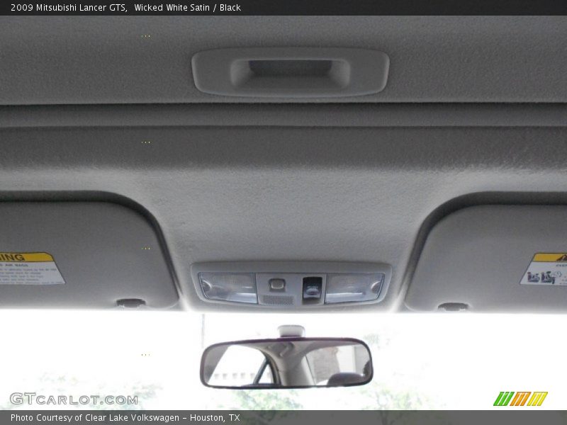 Wicked White Satin / Black 2009 Mitsubishi Lancer GTS