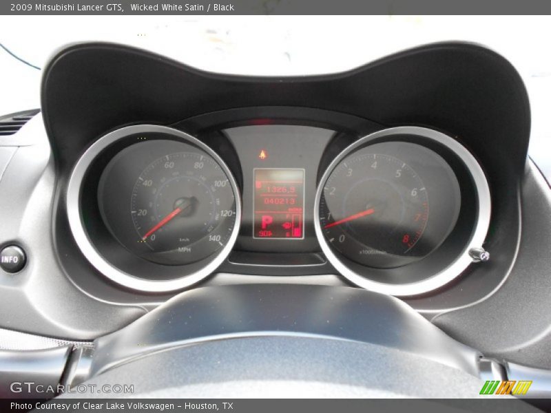 Wicked White Satin / Black 2009 Mitsubishi Lancer GTS