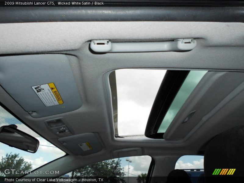 Wicked White Satin / Black 2009 Mitsubishi Lancer GTS