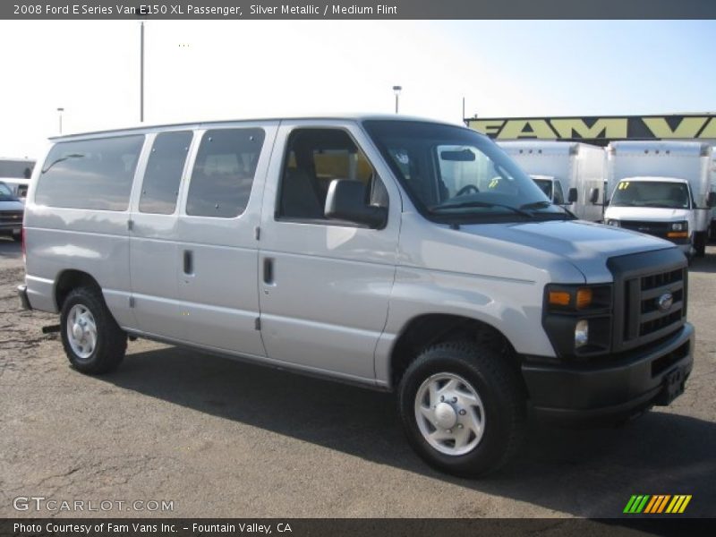 Silver Metallic / Medium Flint 2008 Ford E Series Van E150 XL Passenger