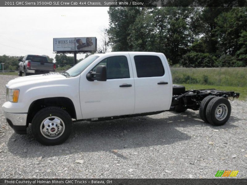 Summit White / Ebony 2011 GMC Sierra 3500HD SLE Crew Cab 4x4 Chassis