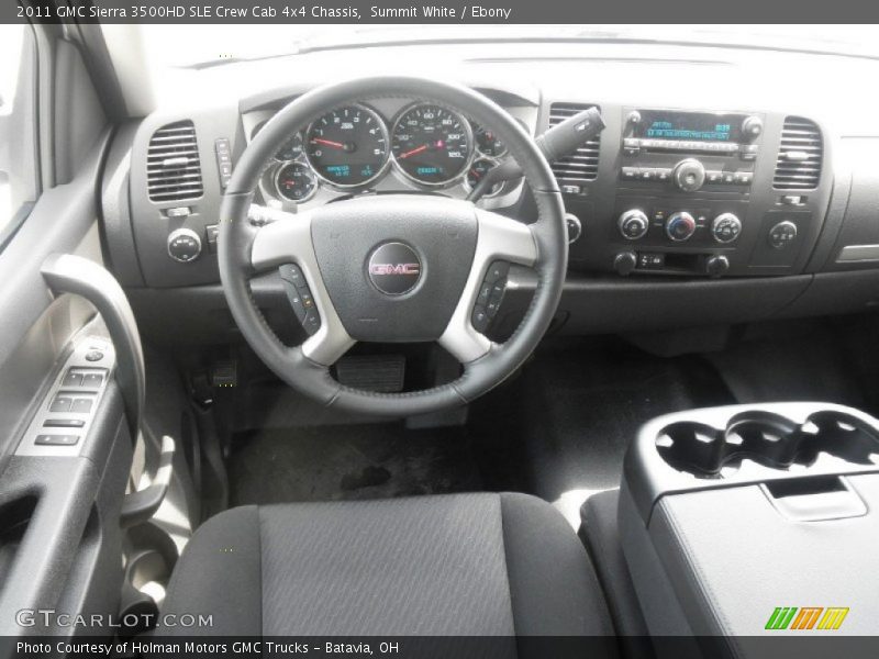 Summit White / Ebony 2011 GMC Sierra 3500HD SLE Crew Cab 4x4 Chassis