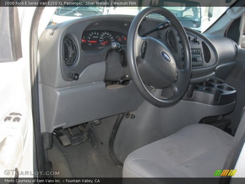 Silver Metallic / Medium Flint 2008 Ford E Series Van E150 XL Passenger