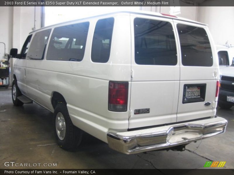 Oxford White / Medium Flint 2003 Ford E Series Van E350 Super Duty XLT Extended Passenger