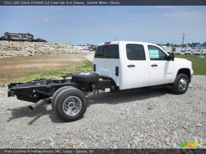 Summit White / Ebony 2011 GMC Sierra 3500HD SLE Crew Cab 4x4 Chassis