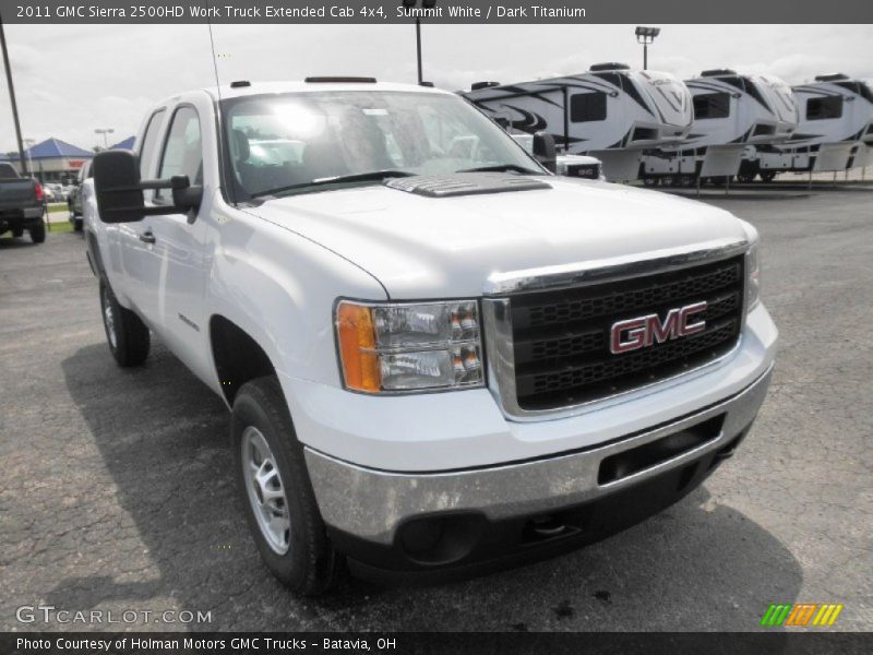 Summit White / Dark Titanium 2011 GMC Sierra 2500HD Work Truck Extended Cab 4x4