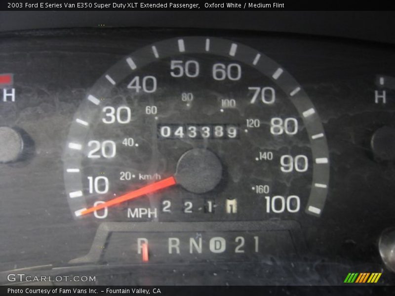 Oxford White / Medium Flint 2003 Ford E Series Van E350 Super Duty XLT Extended Passenger