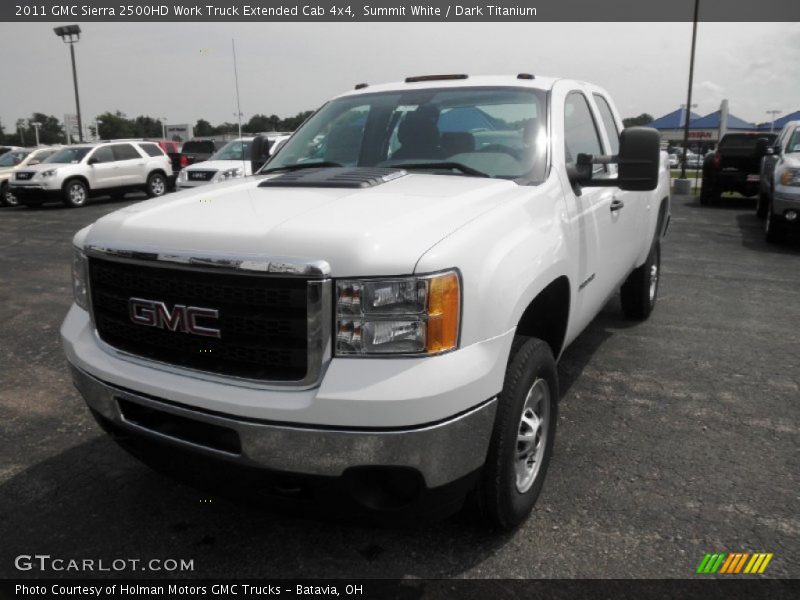 Summit White / Dark Titanium 2011 GMC Sierra 2500HD Work Truck Extended Cab 4x4