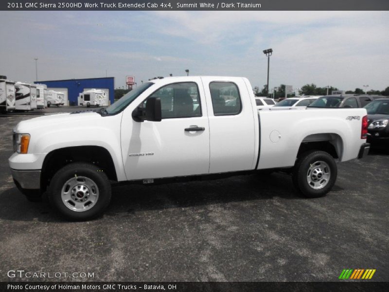 Summit White / Dark Titanium 2011 GMC Sierra 2500HD Work Truck Extended Cab 4x4