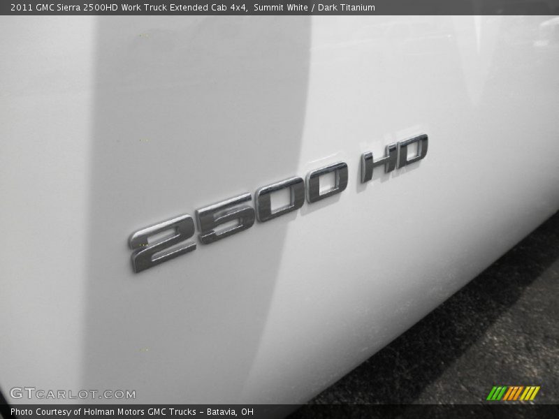 Summit White / Dark Titanium 2011 GMC Sierra 2500HD Work Truck Extended Cab 4x4