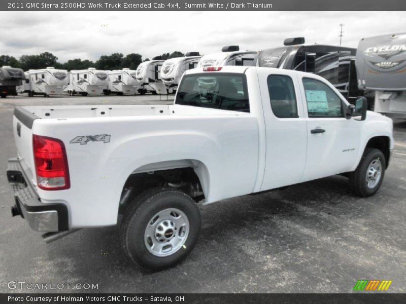 Summit White / Dark Titanium 2011 GMC Sierra 2500HD Work Truck Extended Cab 4x4