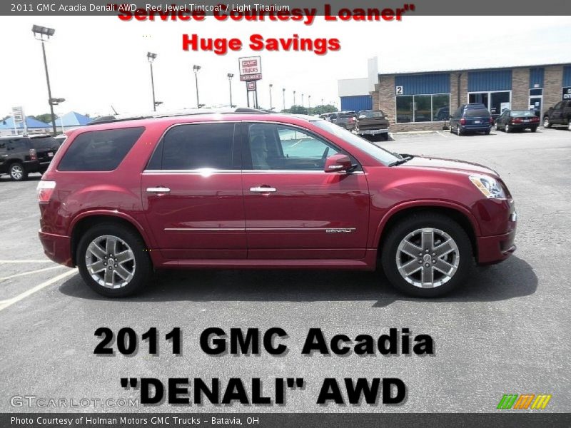 Red Jewel Tintcoat / Light Titanium 2011 GMC Acadia Denali AWD