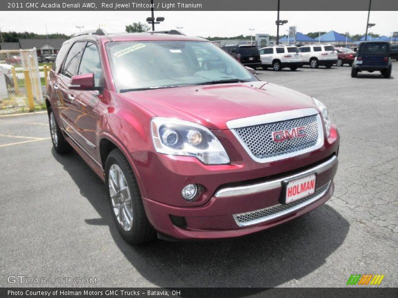 Red Jewel Tintcoat / Light Titanium 2011 GMC Acadia Denali AWD