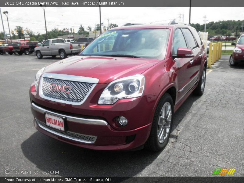 Red Jewel Tintcoat / Light Titanium 2011 GMC Acadia Denali AWD