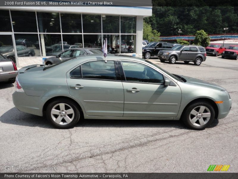 Moss Green Metallic / Charcoal Black 2008 Ford Fusion SE V6