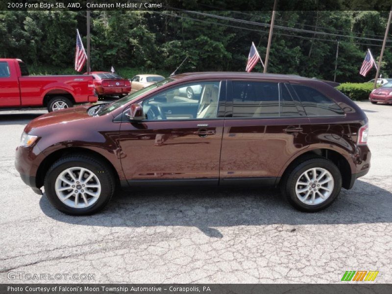Cinnamon Metallic / Camel 2009 Ford Edge SEL AWD