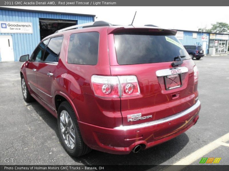 Red Jewel Tintcoat / Light Titanium 2011 GMC Acadia Denali AWD