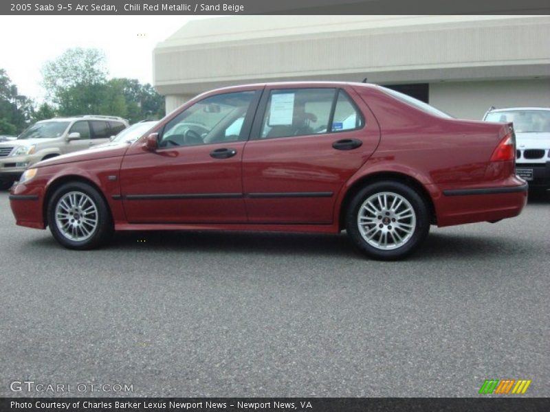 Chili Red Metallic / Sand Beige 2005 Saab 9-5 Arc Sedan