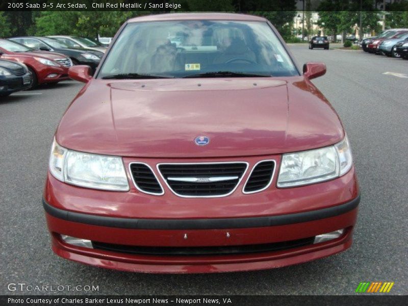 Chili Red Metallic / Sand Beige 2005 Saab 9-5 Arc Sedan
