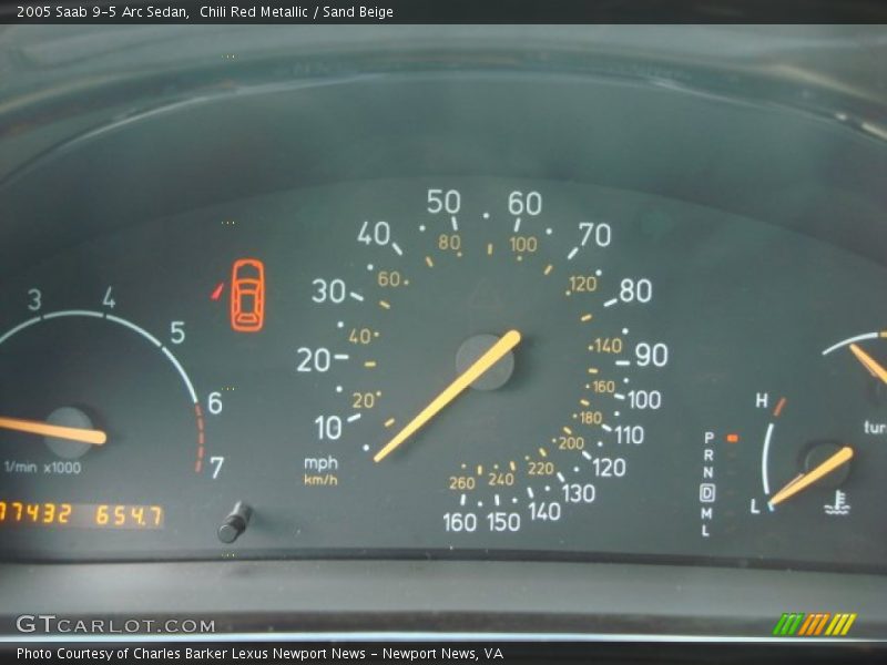 Chili Red Metallic / Sand Beige 2005 Saab 9-5 Arc Sedan