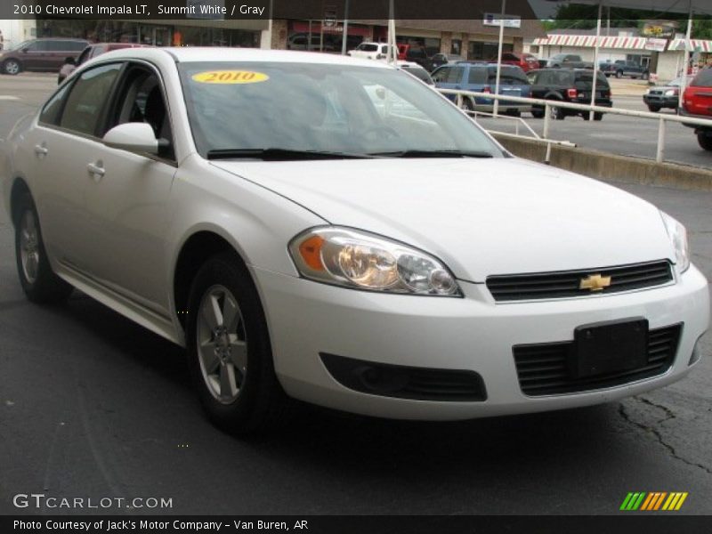 Summit White / Gray 2010 Chevrolet Impala LT