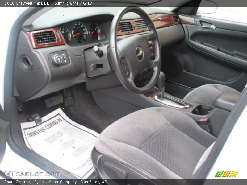 Summit White / Gray 2010 Chevrolet Impala LT