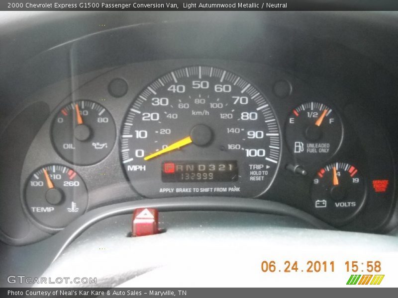 Light Autumnwood Metallic / Neutral 2000 Chevrolet Express G1500 Passenger Conversion Van