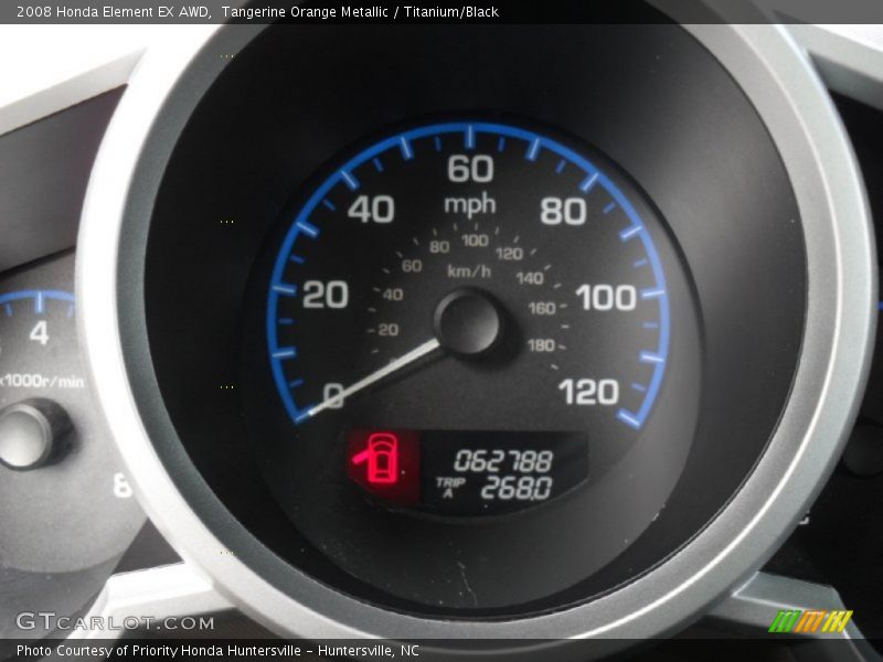 Tangerine Orange Metallic / Titanium/Black 2008 Honda Element EX AWD