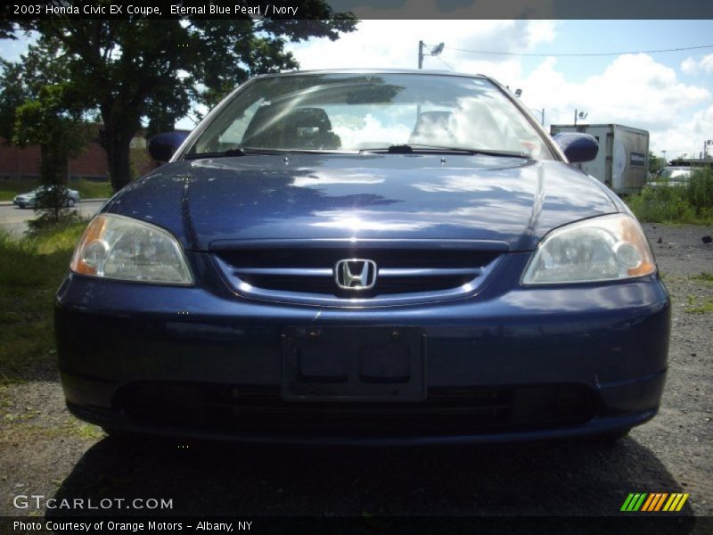 Eternal Blue Pearl / Ivory 2003 Honda Civic EX Coupe