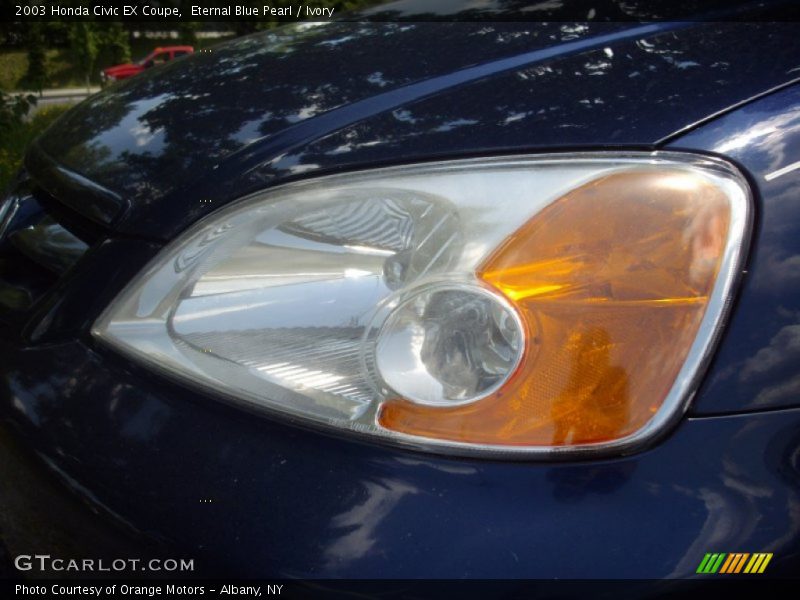 Eternal Blue Pearl / Ivory 2003 Honda Civic EX Coupe