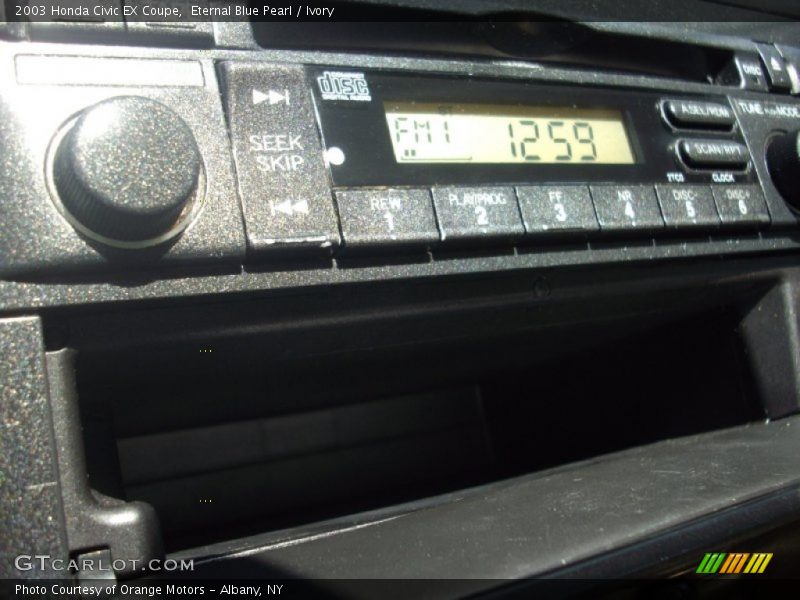 Eternal Blue Pearl / Ivory 2003 Honda Civic EX Coupe