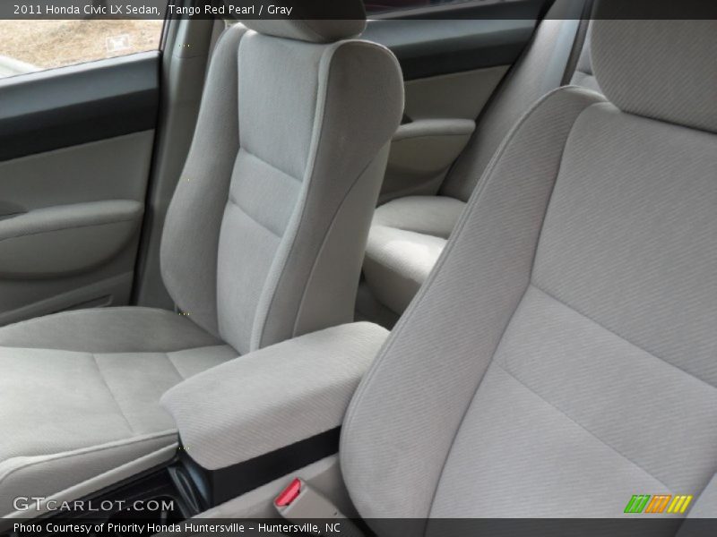 Tango Red Pearl / Gray 2011 Honda Civic LX Sedan