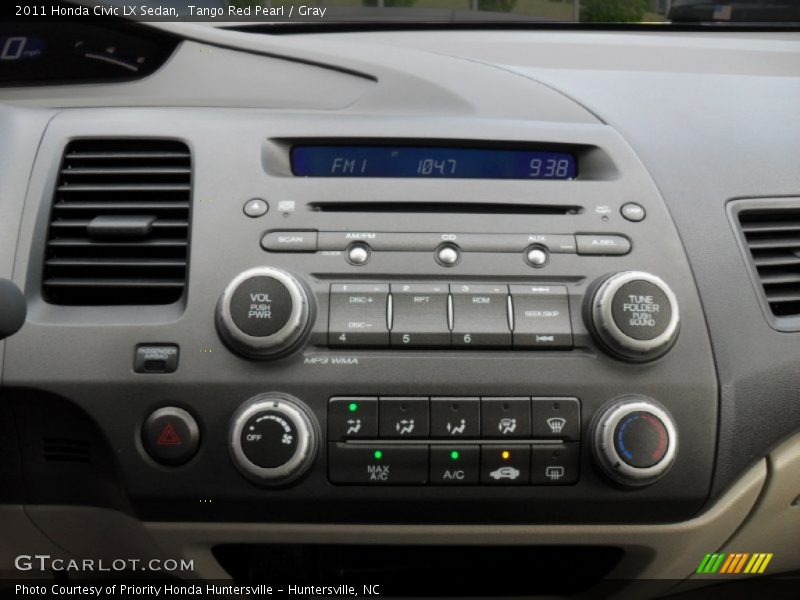 Tango Red Pearl / Gray 2011 Honda Civic LX Sedan