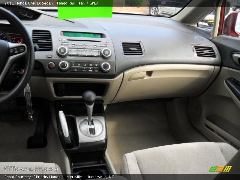 Tango Red Pearl / Gray 2011 Honda Civic LX Sedan