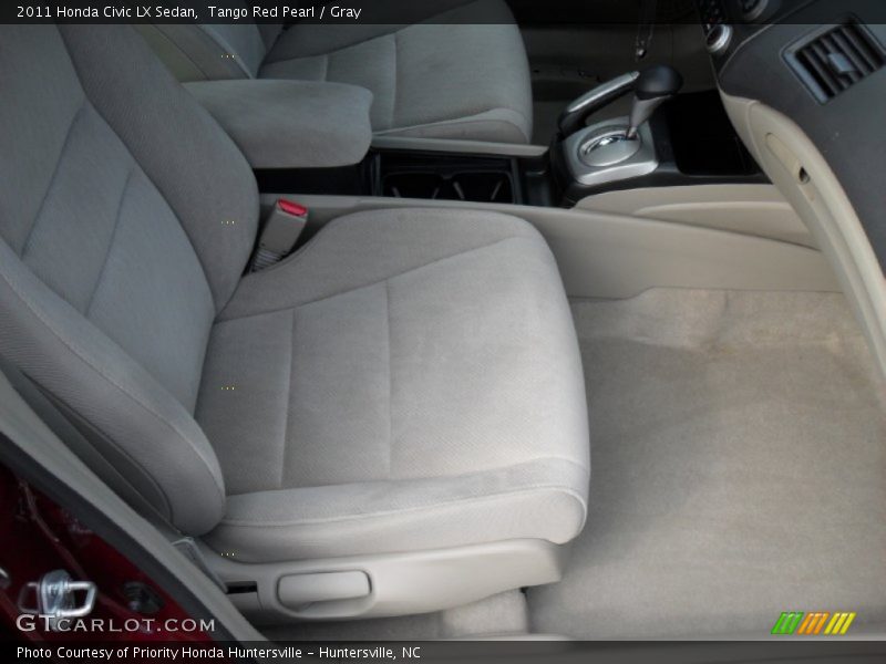 Tango Red Pearl / Gray 2011 Honda Civic LX Sedan