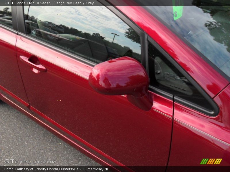 Tango Red Pearl / Gray 2011 Honda Civic LX Sedan