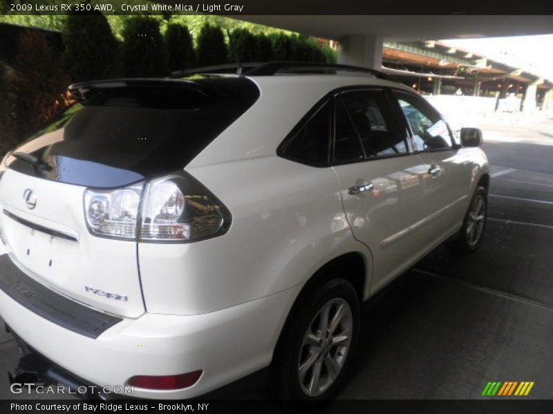 Crystal White Mica / Light Gray 2009 Lexus RX 350 AWD