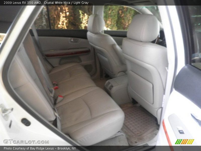 Crystal White Mica / Light Gray 2009 Lexus RX 350 AWD