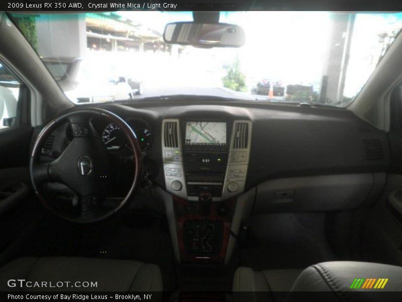 Crystal White Mica / Light Gray 2009 Lexus RX 350 AWD