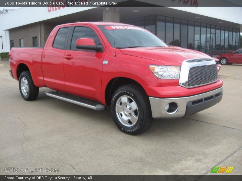 Radiant Red / Graphite Gray 2008 Toyota Tundra Double Cab