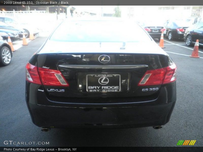 Obsidian Black / Black 2009 Lexus ES 350