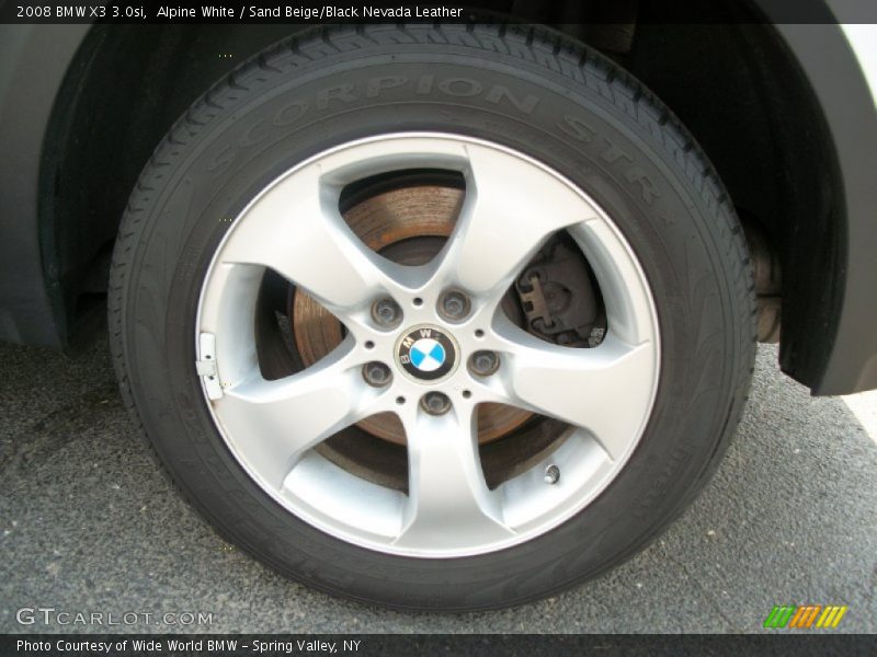 Alpine White / Sand Beige/Black Nevada Leather 2008 BMW X3 3.0si