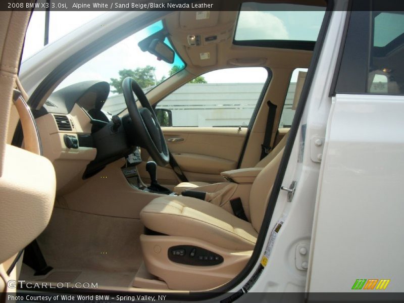 Alpine White / Sand Beige/Black Nevada Leather 2008 BMW X3 3.0si