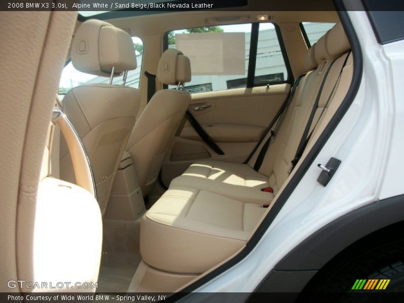 Alpine White / Sand Beige/Black Nevada Leather 2008 BMW X3 3.0si