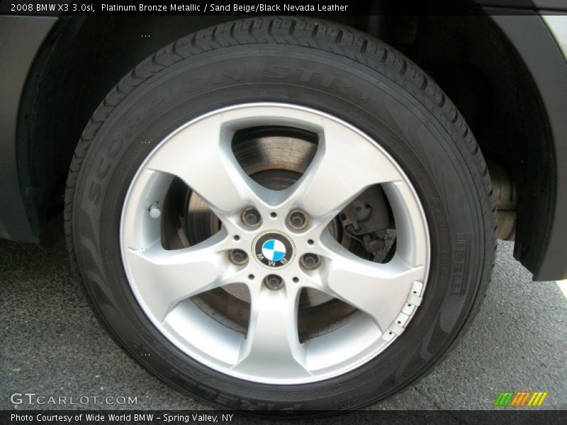 Platinum Bronze Metallic / Sand Beige/Black Nevada Leather 2008 BMW X3 3.0si