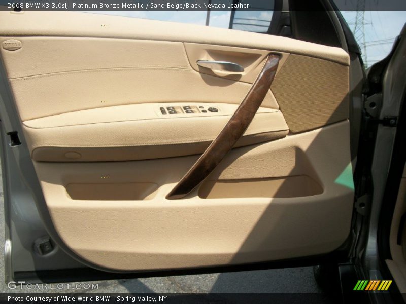 Platinum Bronze Metallic / Sand Beige/Black Nevada Leather 2008 BMW X3 3.0si