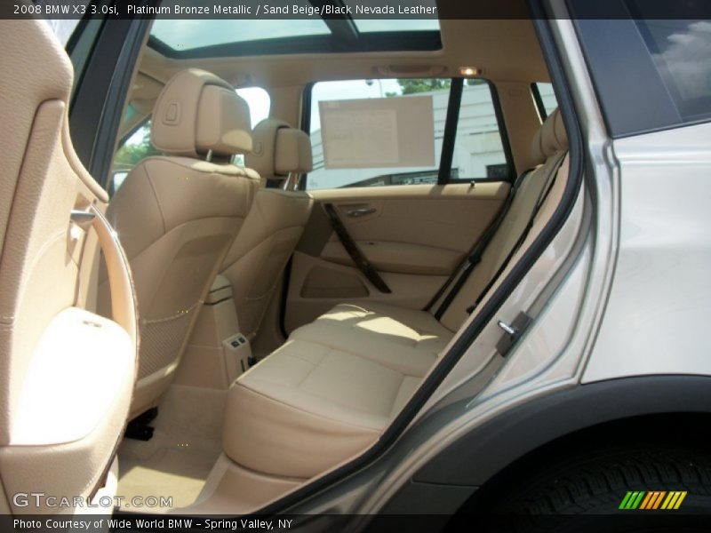 Platinum Bronze Metallic / Sand Beige/Black Nevada Leather 2008 BMW X3 3.0si